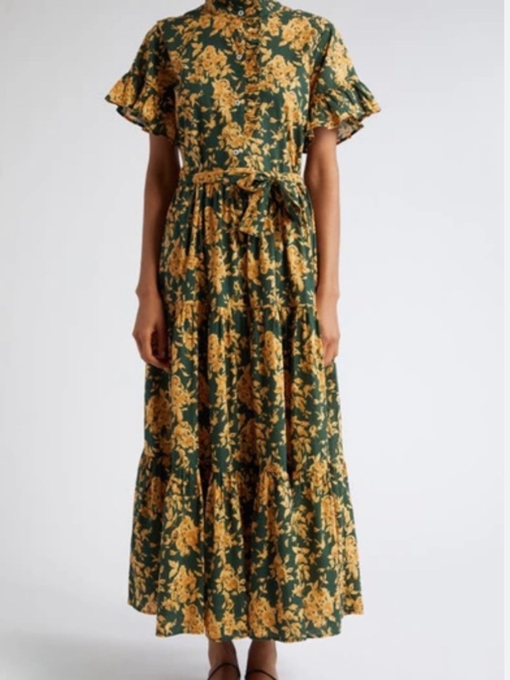 Mille Victoria Dress in Emerald Bouquet